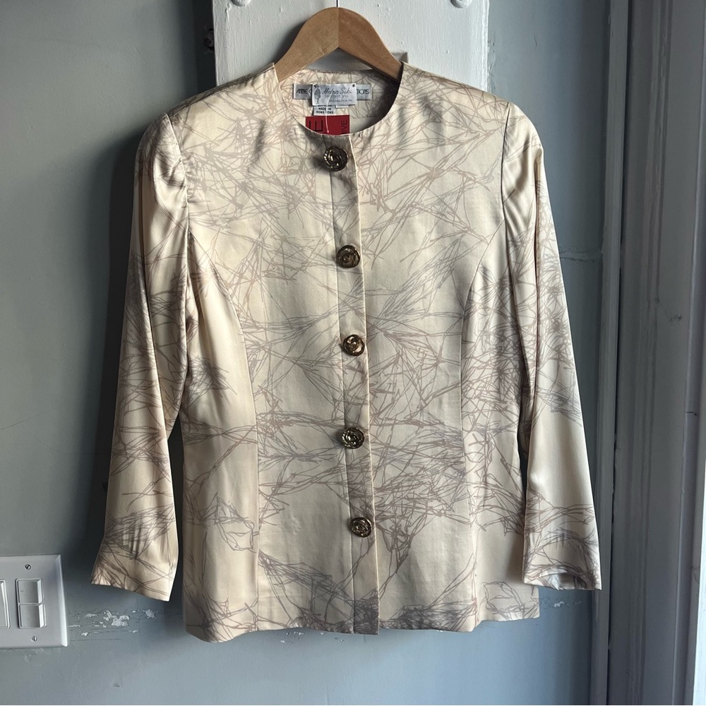1990s Helen Siki Silk Blouse Jacket